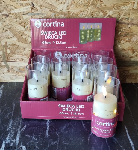 świeca led cortina druciki 12,5 cm
