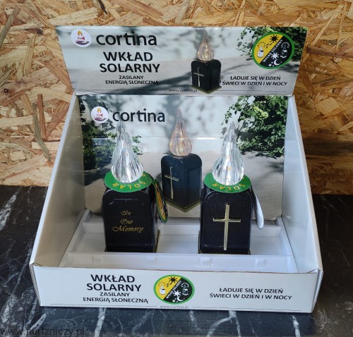 wkład led memorial solarny z efektem płomienia