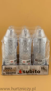 świeca led subito C502 18 cm kwadrat