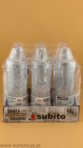 świeca led subito C502 18 cm kwadrat
