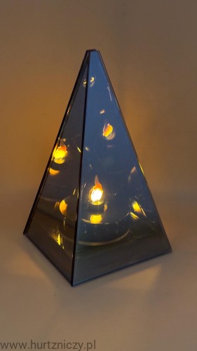 lustrzany płomień 3D piramida