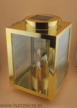 latarnia solarna cortina ze świecą trio