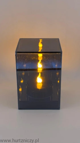 lustrzany płomień 3D sześcian